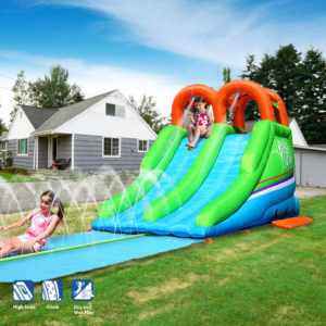 Indulge in Unlimited Thrills with Action Air's Backyard Water Slide